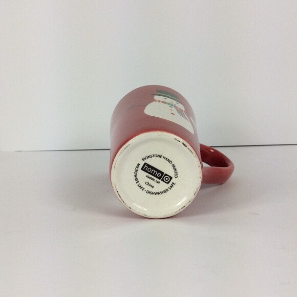 Target Home Sleddin Hill Snowman 18oz Red Latte Coffee Mug Cup Christmas Winter - Picture 7 of 7